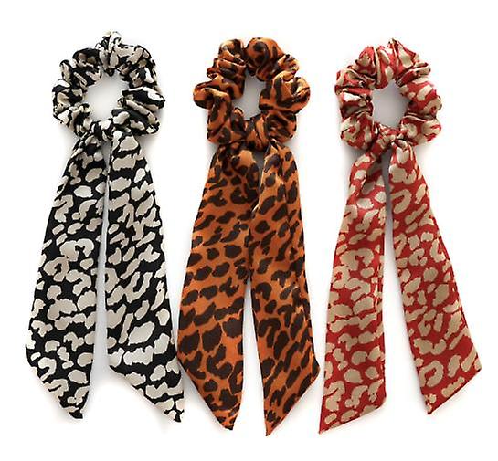 3 pasma , włosy Scrunchies z szalikiem, opaska do włosów, Opaski do włosów 