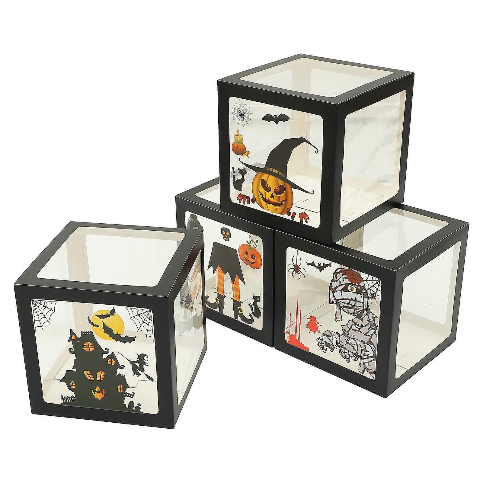 Halloween Party Balloon Box Assorted Color 30X30X30CM Decoration Halloween Party Organizers 1 Set