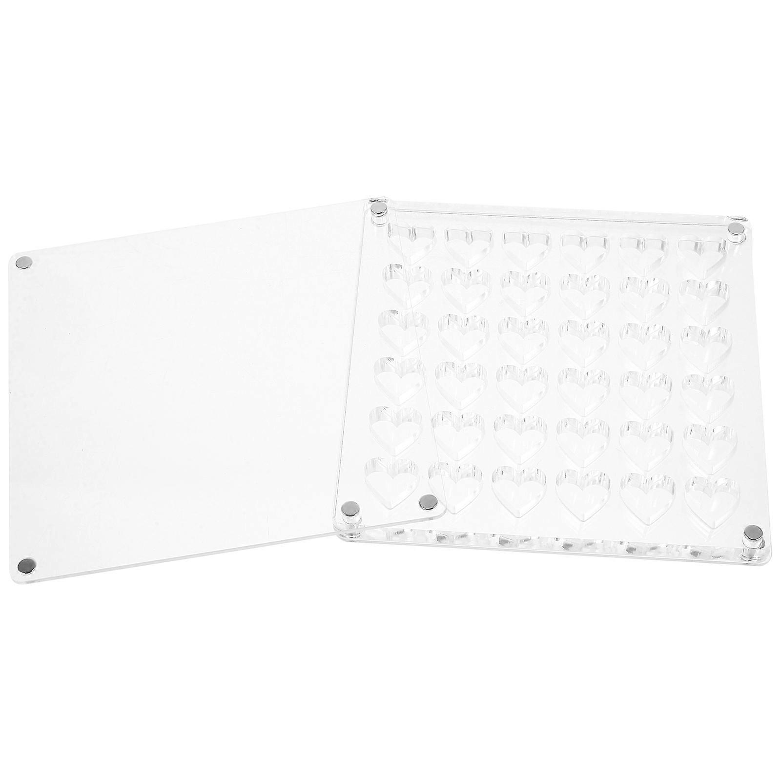 Piccolo esemplare Display Box Gioielli Custodia Protezione Design Semplice Trasparente 4.7×4.7×0.4in 1Set