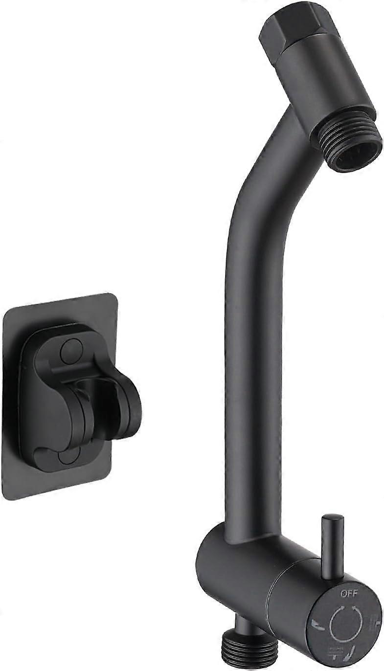 Brass Shower Arm Diverter with Adhesive Handheld Holder for Easy Reach, Upgrade Low 3-Way Diverter with Pause Setting, G1/2 Unive
