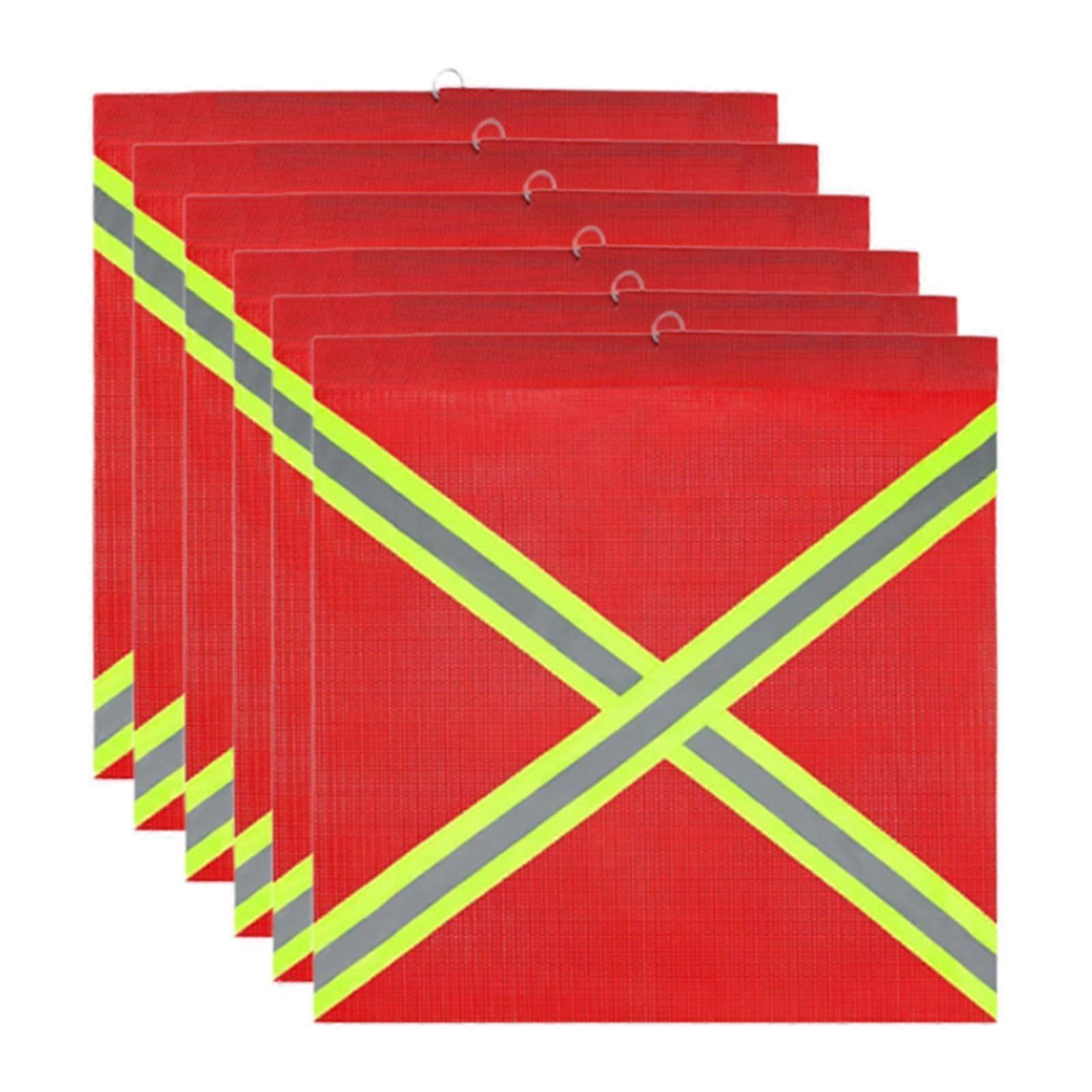 6x kuorma-auton turvaliput 18 '' x 18 '' lisävarusteet Korkean näkyvyyden varoituskyltit