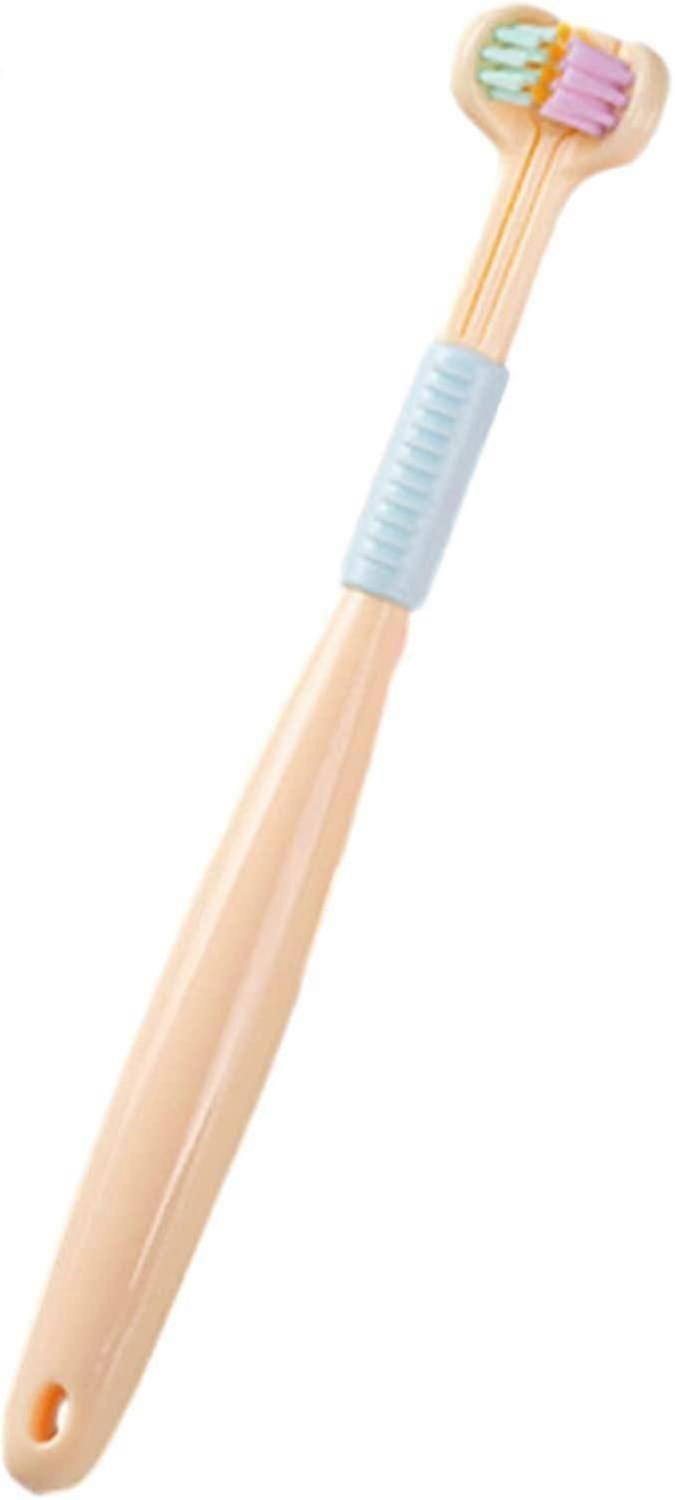 מברשת שיניים בעלת ראש משולש, מברשת שיניים תלת צדדית, מברשת שיניים תלת פרצופית ניקוי עמוק זיפים רכים מברשת שיניים משולשת לילדים נסיעות הביתה