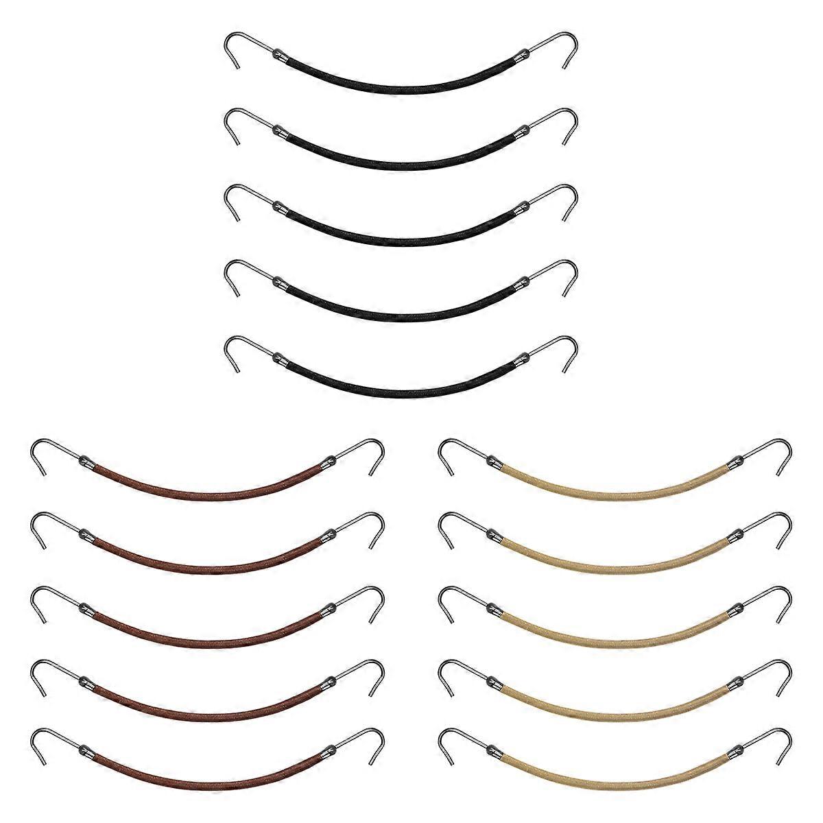 Women Ponytail Accessories Elastic Bands Hair Styling Beige 13cm Durable Design 15Pcs