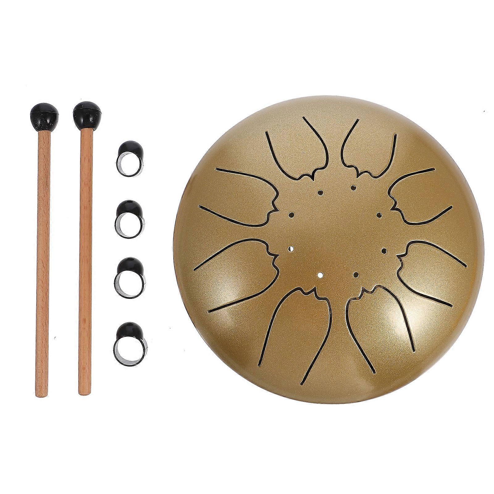 Mini Ethereal Drum 6-Inch Portable Instrument For Children And Adults With Natural Rubber Base For Drum Practice Kit 1Set