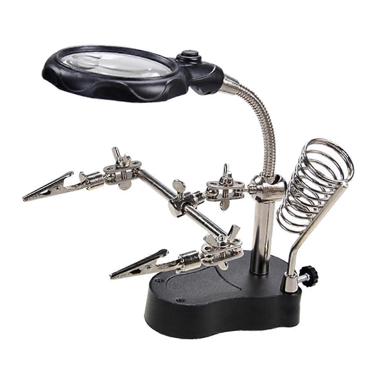 Hardware Magnifier Multifunctional Lamp with Light Soldering Station Clipon