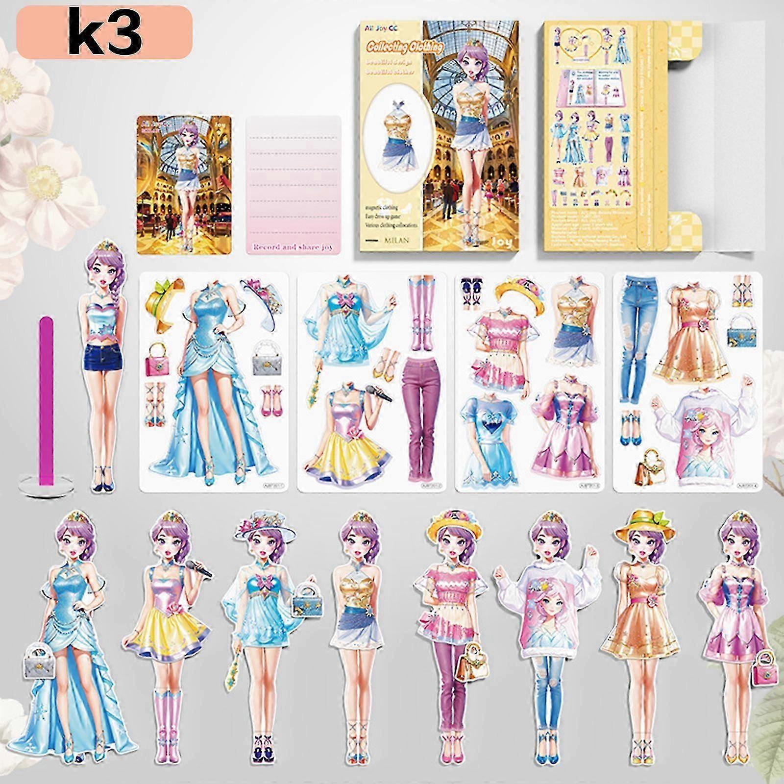 磁気プリンセスドレスアップ紙人形、磁気ドレスアップベビー、磁気ドレスアップベビーペーパードール、創造性と想像力を育む女の子のための磁気ドレスアップベビーペーパードール