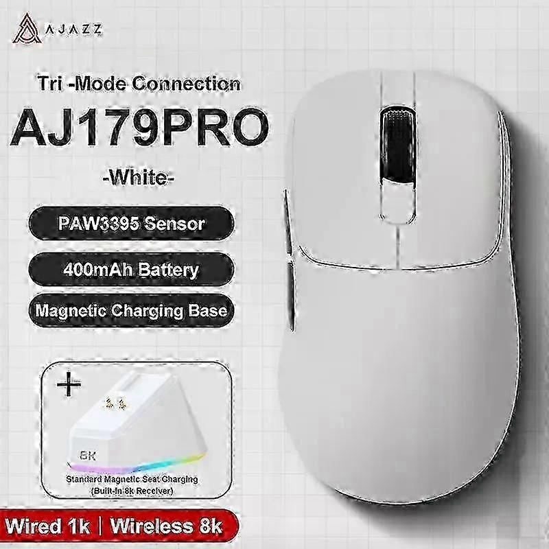 Lightweight Wired Wireless Mouse with Magnetic Charging Base Ergonomic Macro Gaming Mouse for PC Laptop