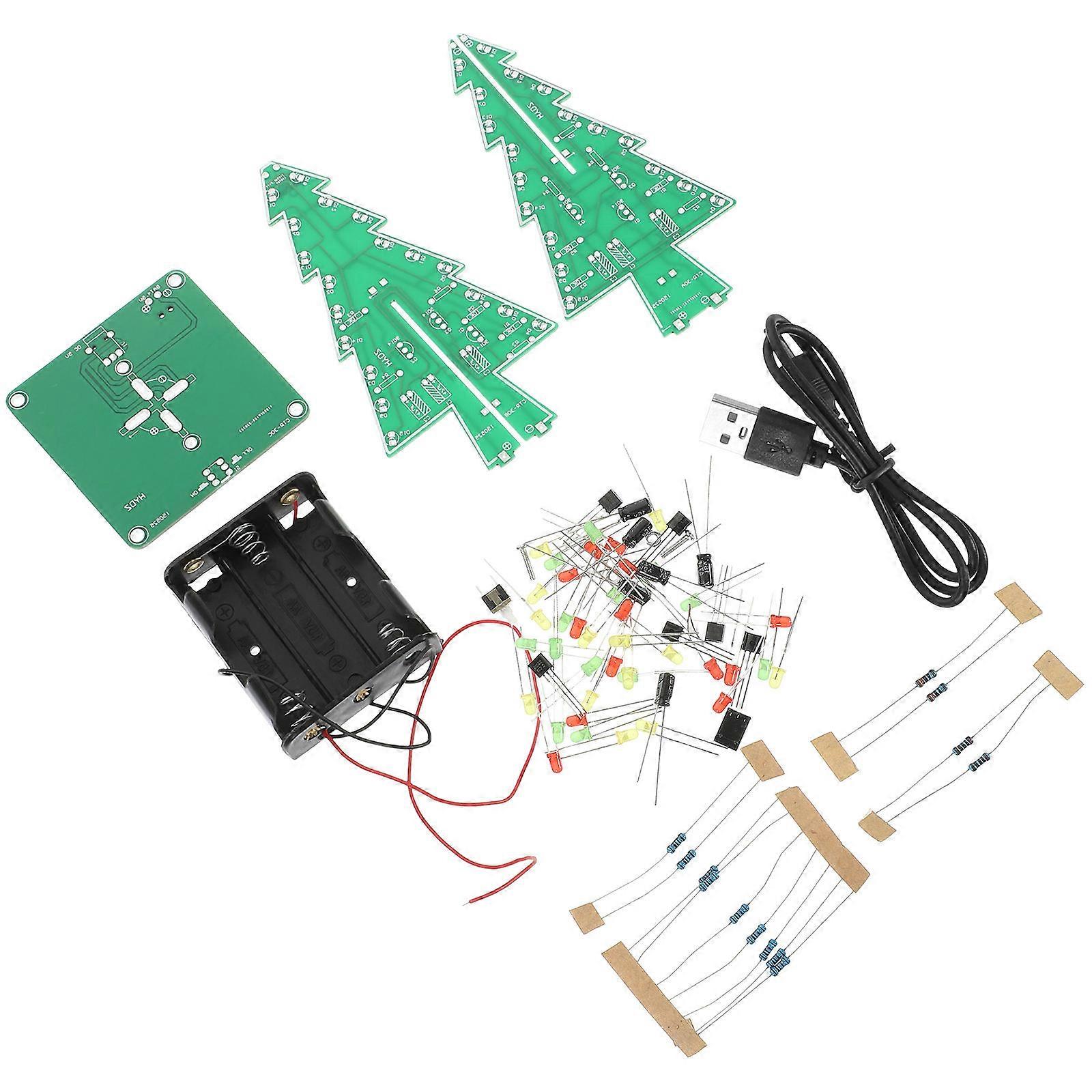 Luminescent Christmas Trees Decor with String Lights for Holiday Decoration Green PCB Board Size 6.5 Inches
