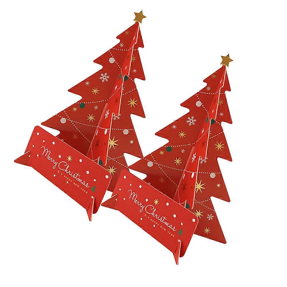 3D Greeting Card Red Christmas Card for Greeting 2Set with Envelope