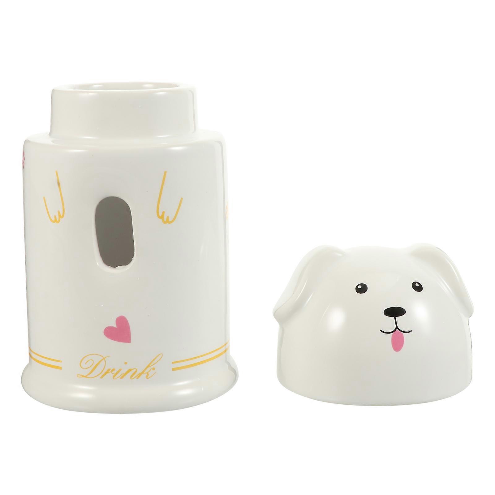 Pet Kettle Holder Stand for Hamsters, Rabbits & Small Animals – Lightweight, Easy to Install Cartoon Dog Design Water Bottle Rack for Daily Use