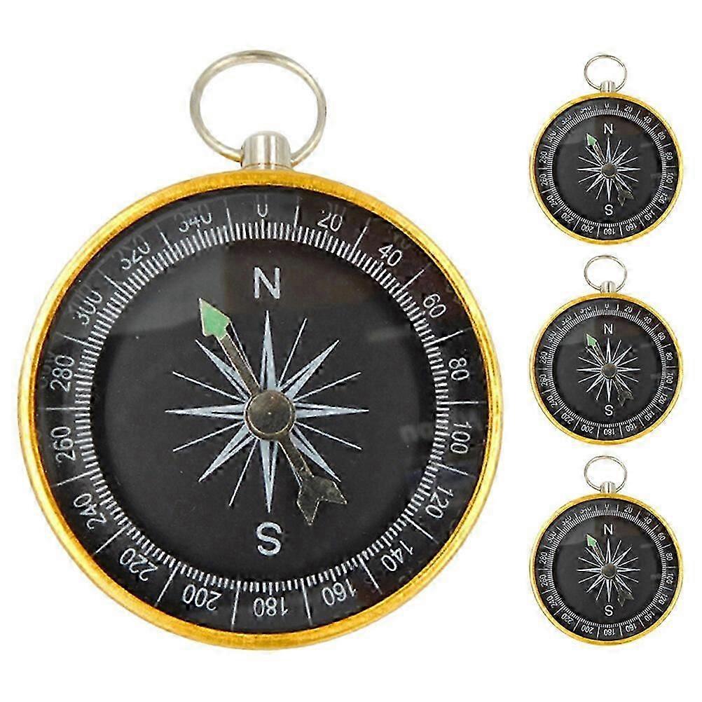 4Pcs Key Ring Compass Compass Hiking Metal Small Compass Portable Compass Small Compass