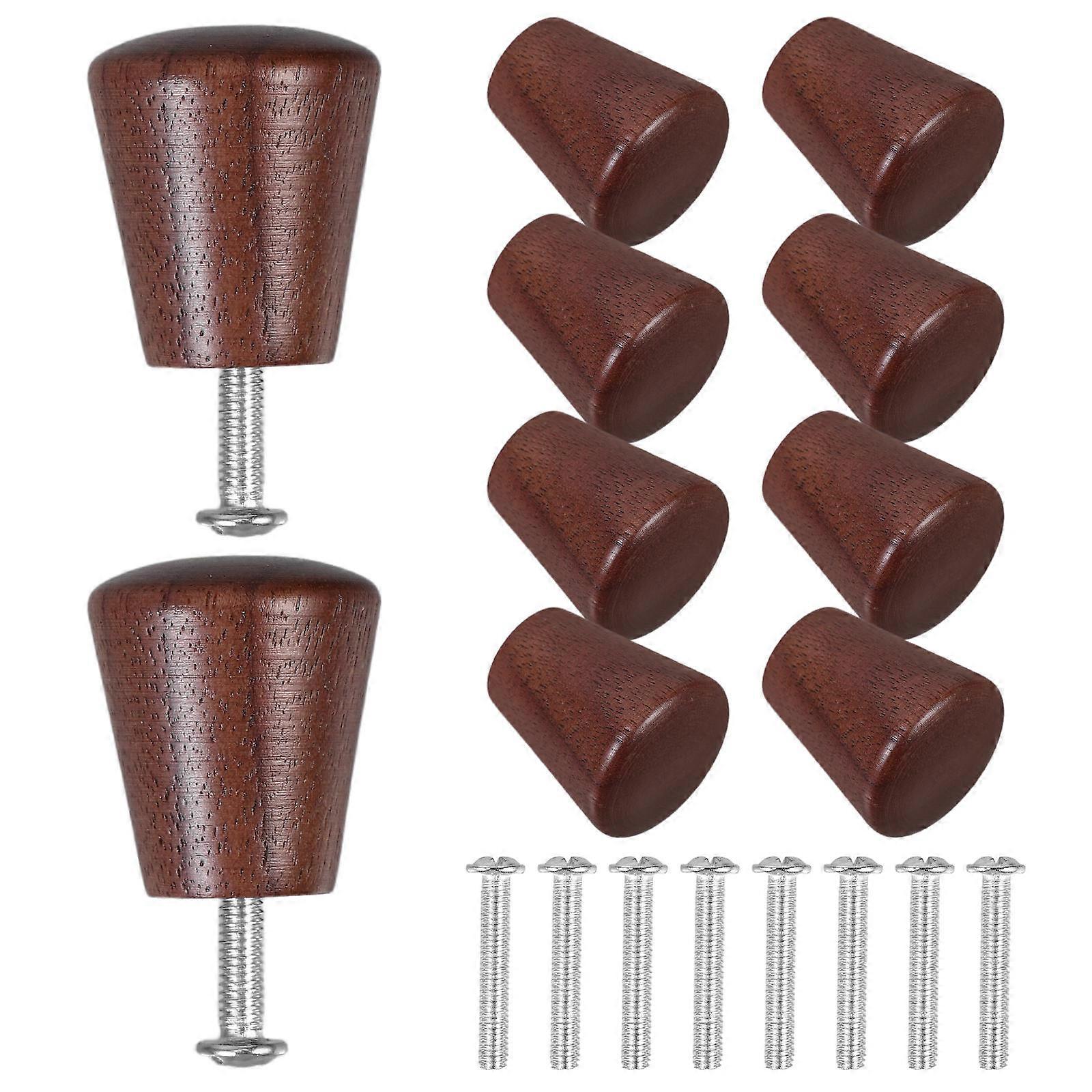 Walnut Wood Handles for Drawer Use Brown Wooden Cabinet Knobs with Smooth Grip and Unique Grain Patterns 10pcs