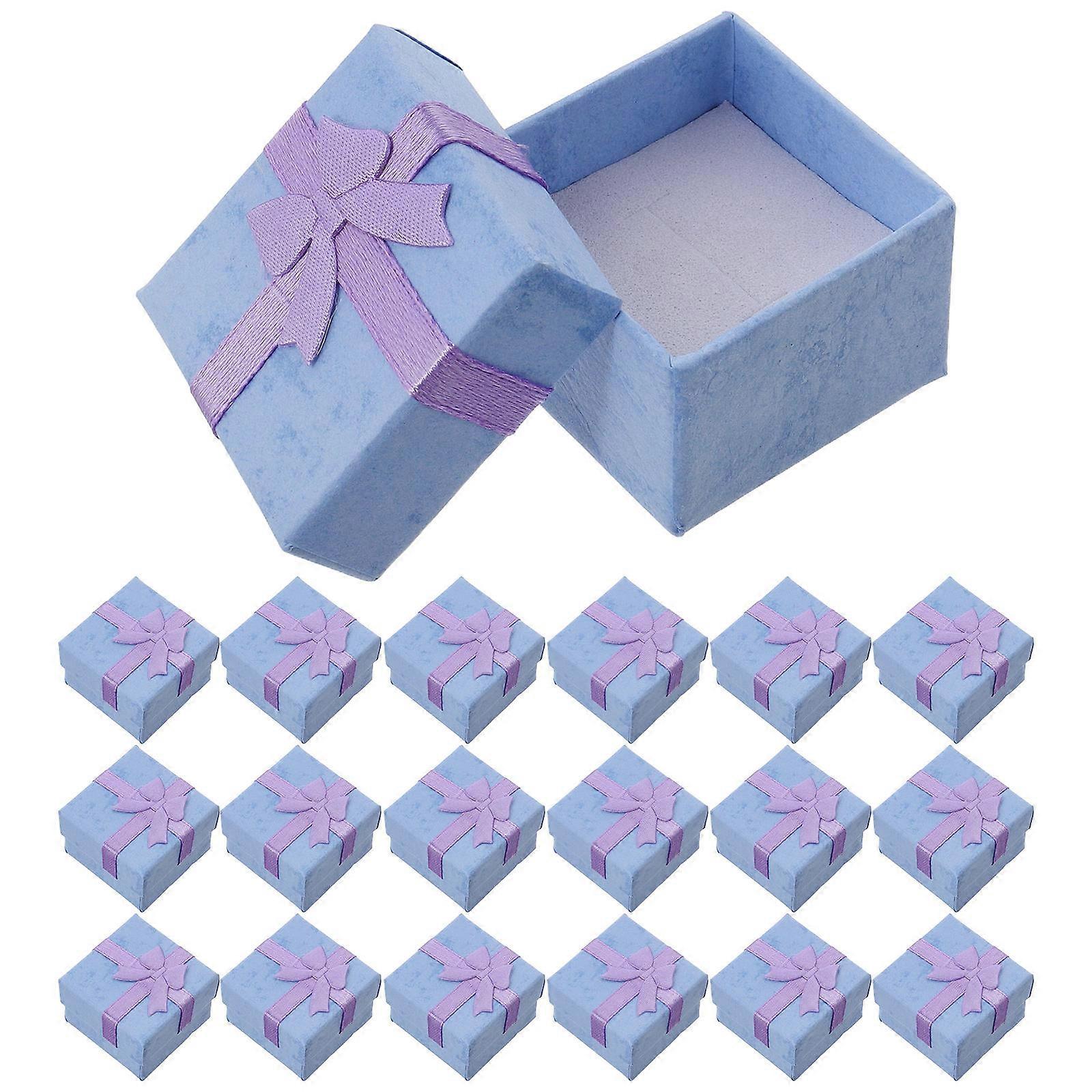 عرض الخاتم صناديق مجوهرات الورق المقوى اللافندر لاحتفالات عيد الحب 24 قطعة