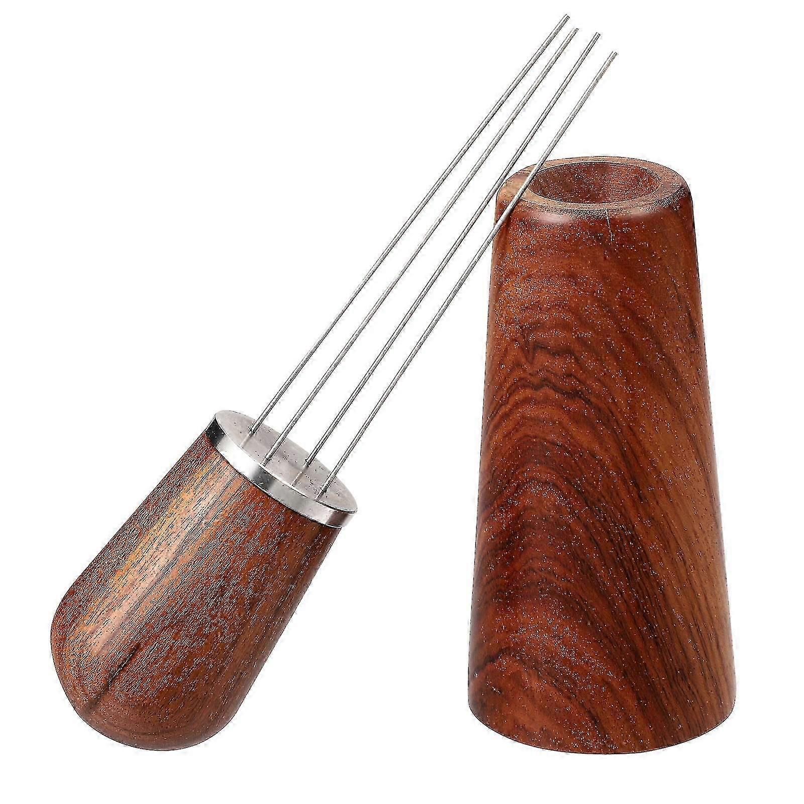 Kaffe Trä Kaffeomrörare Kaffe Leveler Kaffe Nål Distributör