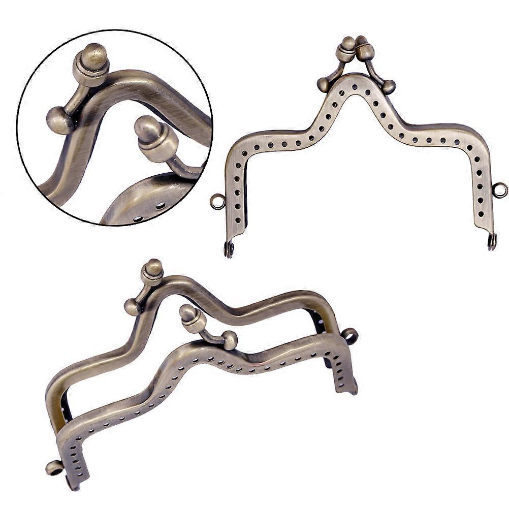 Retro Crown Mountain Shape Iron Purse Frame with Lock for Bag Making DIY Craft Handmade