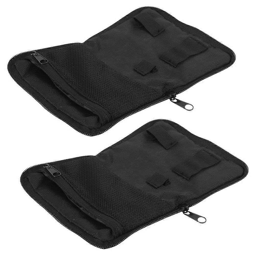 Portable Diabetic Travel Case Organizer with Quick Access Zipper for Storage Black Cloth 2pcs