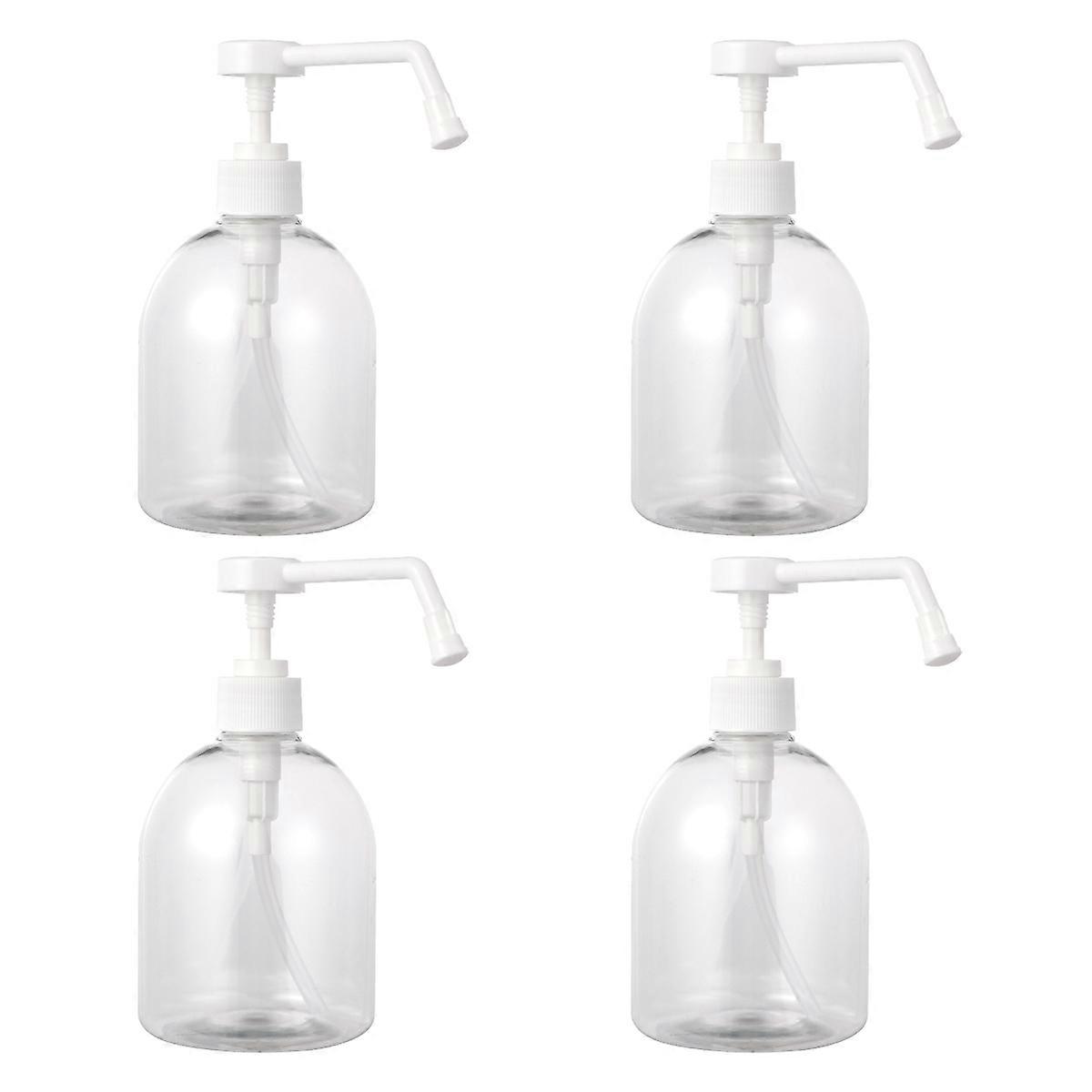 Transparent Plastic Bottles for Storage Use Made from PP Safe Durable Hand Pressure Design 4pcs