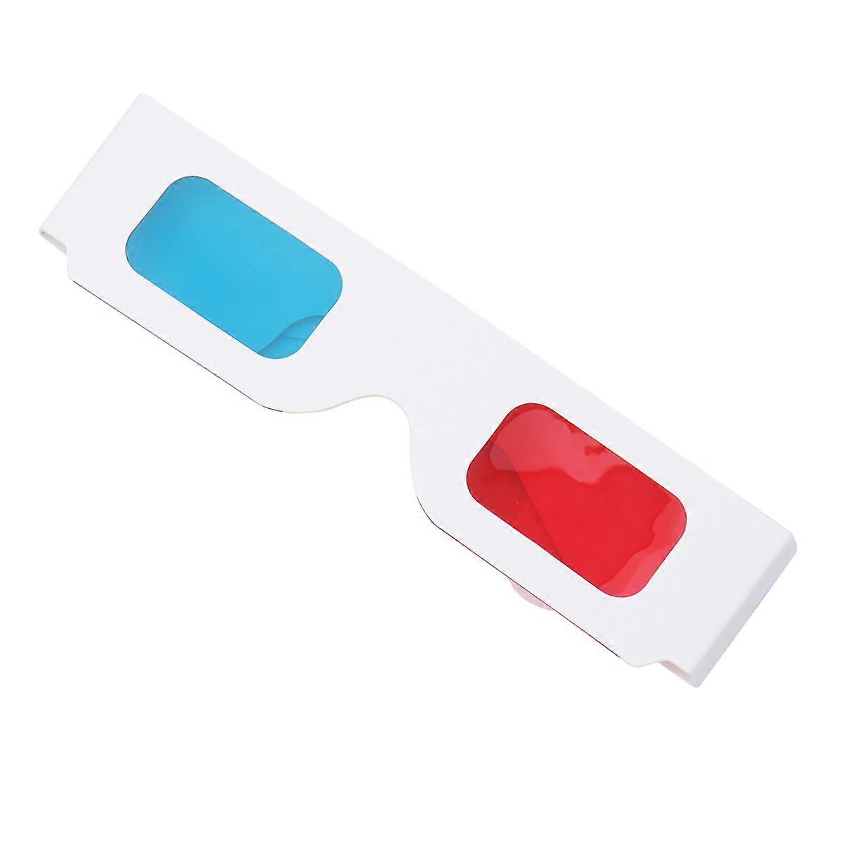 10 Pcs 3D Glasses for Movie Watching Made of Paper and Plastic Lightweight Portable Reusable
