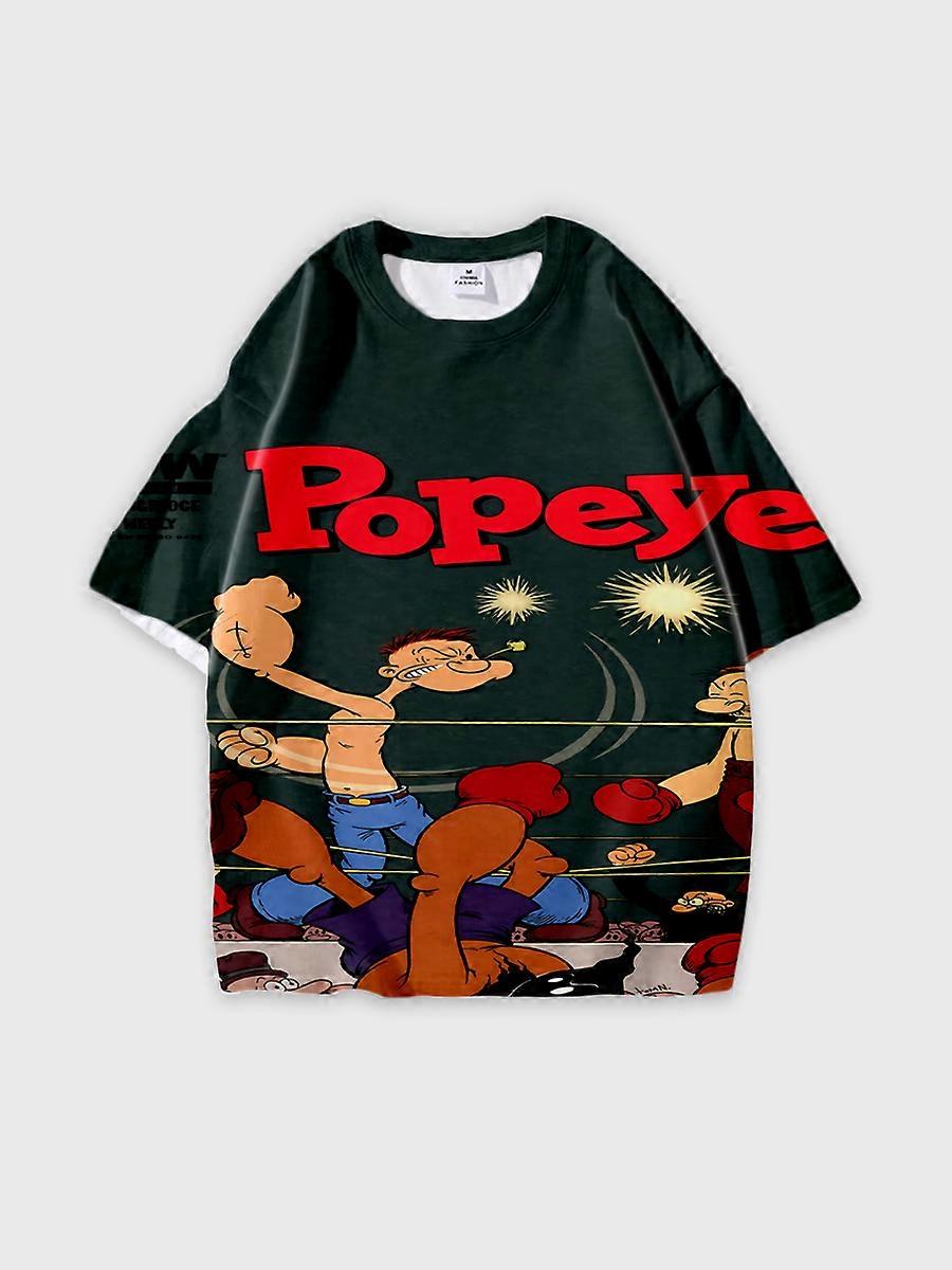 T-shirt round neck Cartoon Pattern loose short sleeve C1513