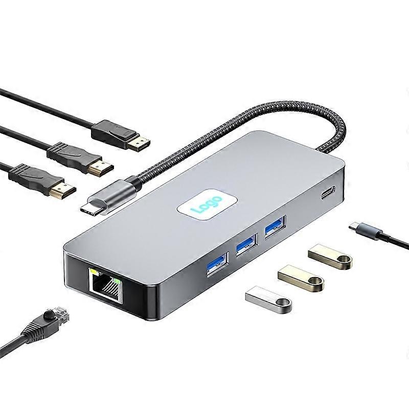 BYL-2401 8 in 1 Type-C HUB Docking Station BYL-2401