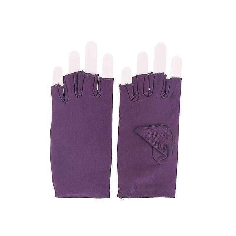 1Pairs Anti Uv Gloves Uv Shield Glove Fingerless Manicure Nail Art Tool