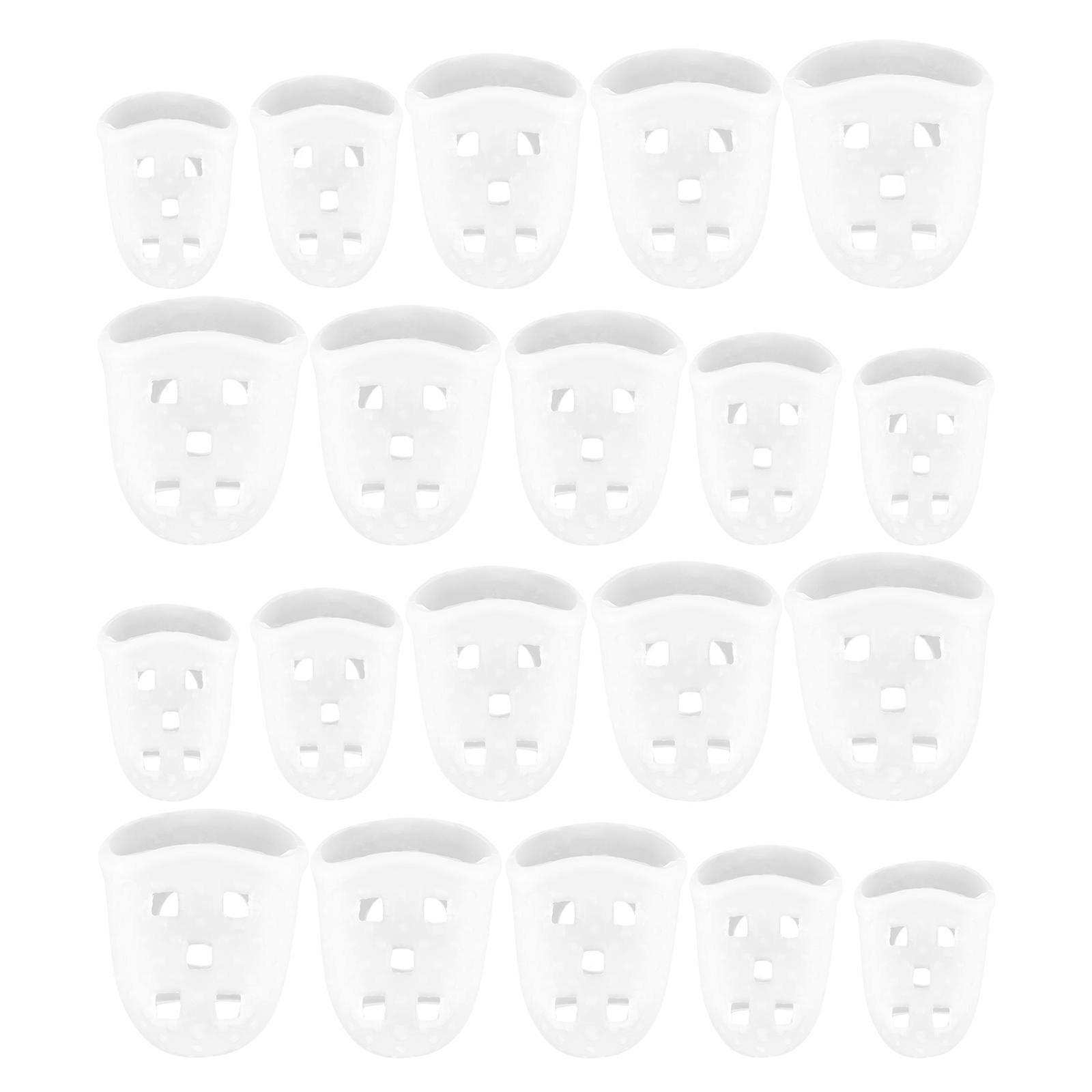 Finger Tips Protectors 50Pcs For Guitar And Guzheng Beginners And Musicians Five Sizes Available Ideal For Comfortable Playing And Practice Sessions