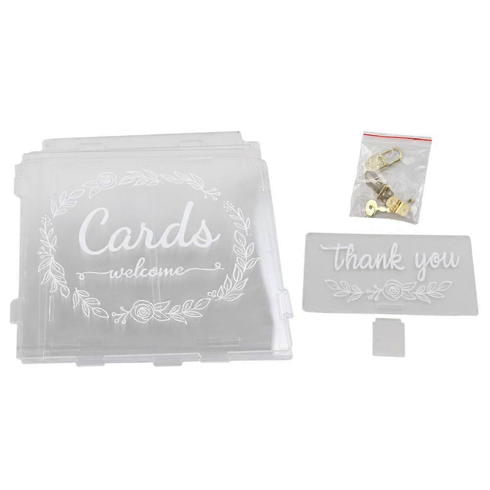 Transparent Acrylic Wedding Card Box for Storage Use Elegant Design DIY Envelop Money Holder
