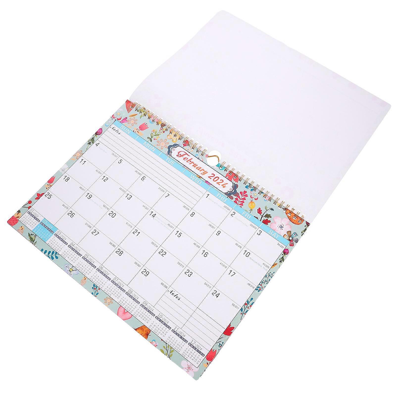 Wall Hanging Calendar Monthly Planner For Home Office Easy To Use Schedule