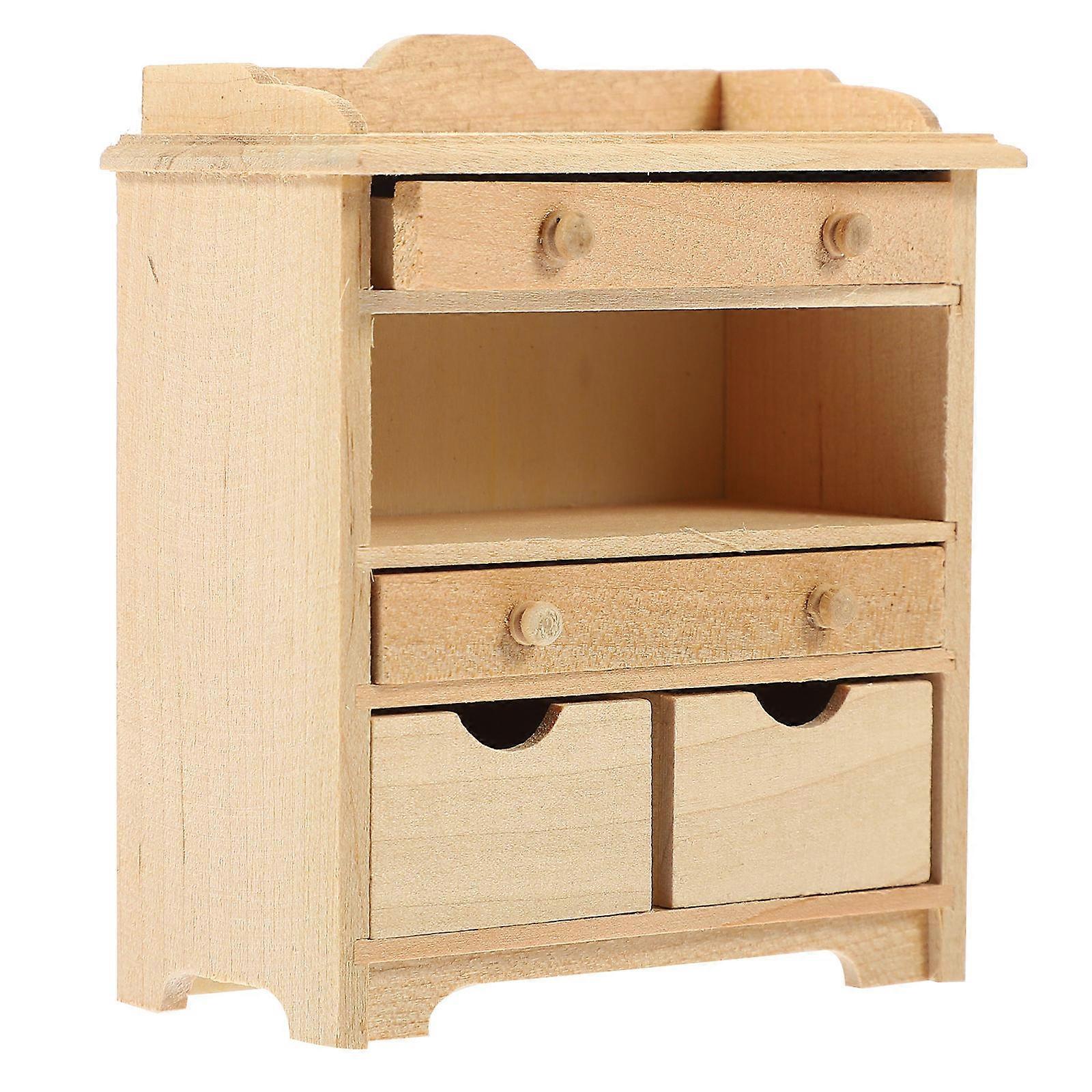Miniature Store Cupboard Great For Photography Props With Cabinet Shape In Beige Color Offering Features 1Pcs