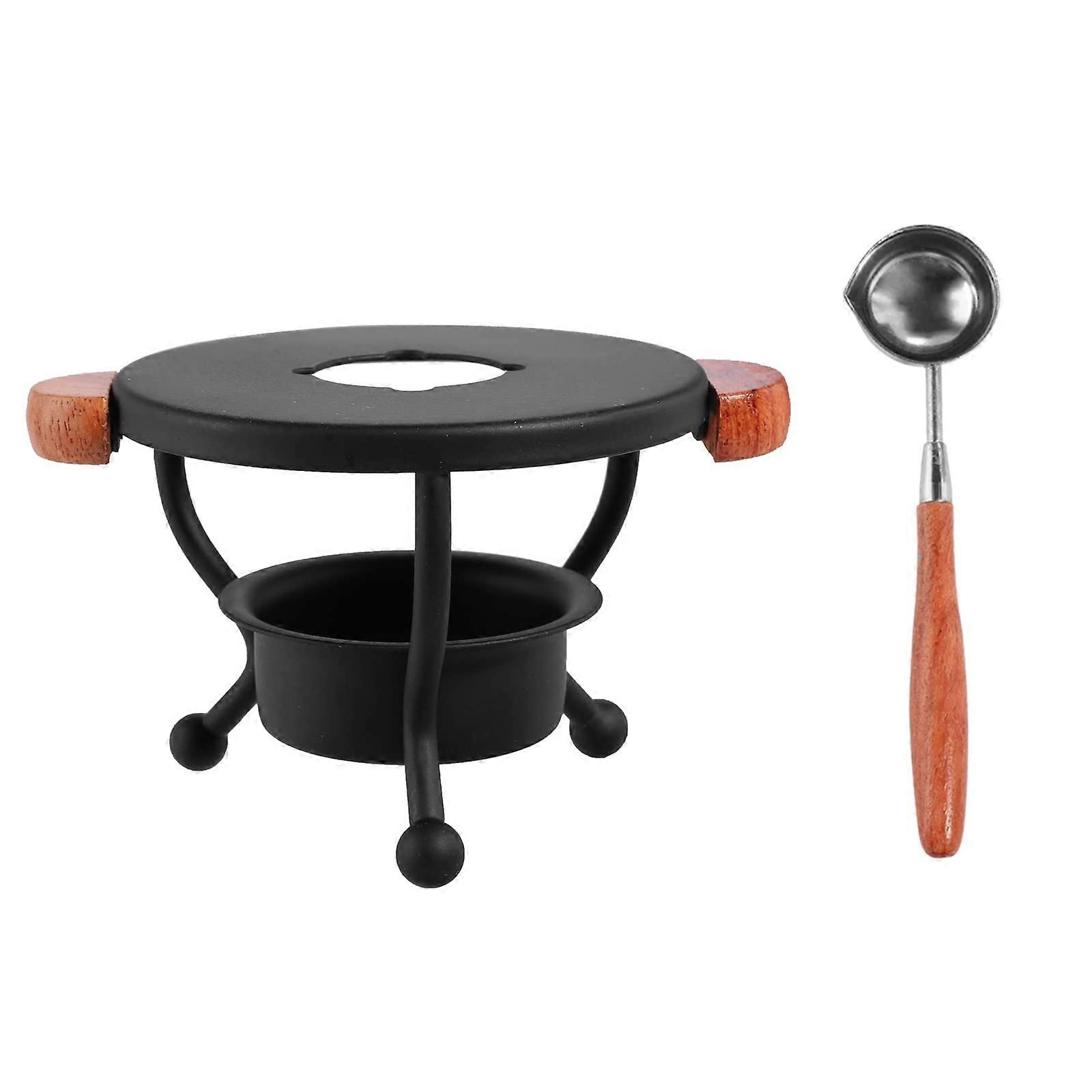 Wax Seal Set with Retro Wax Warmer and Spoon Holder for Melting Wax Beads or Sticks, Ideal for Wedding Invitations and Envelopes