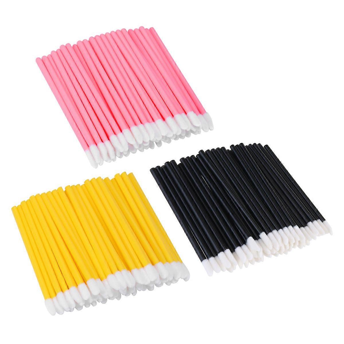 Lip Gloss Applicator Wands Frcolor Makeup Application Prevent Fiber Yellow 300Pcs