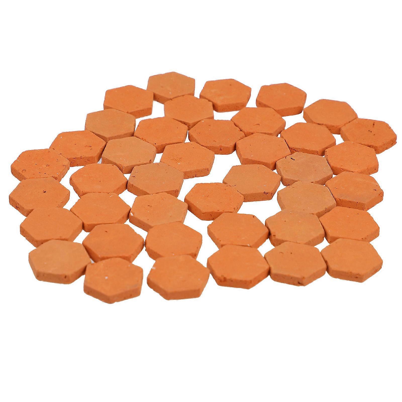 Brown Clay Miniature Bricks for Decor Realistic Detail Safe 1:16 Scale 80Pcs