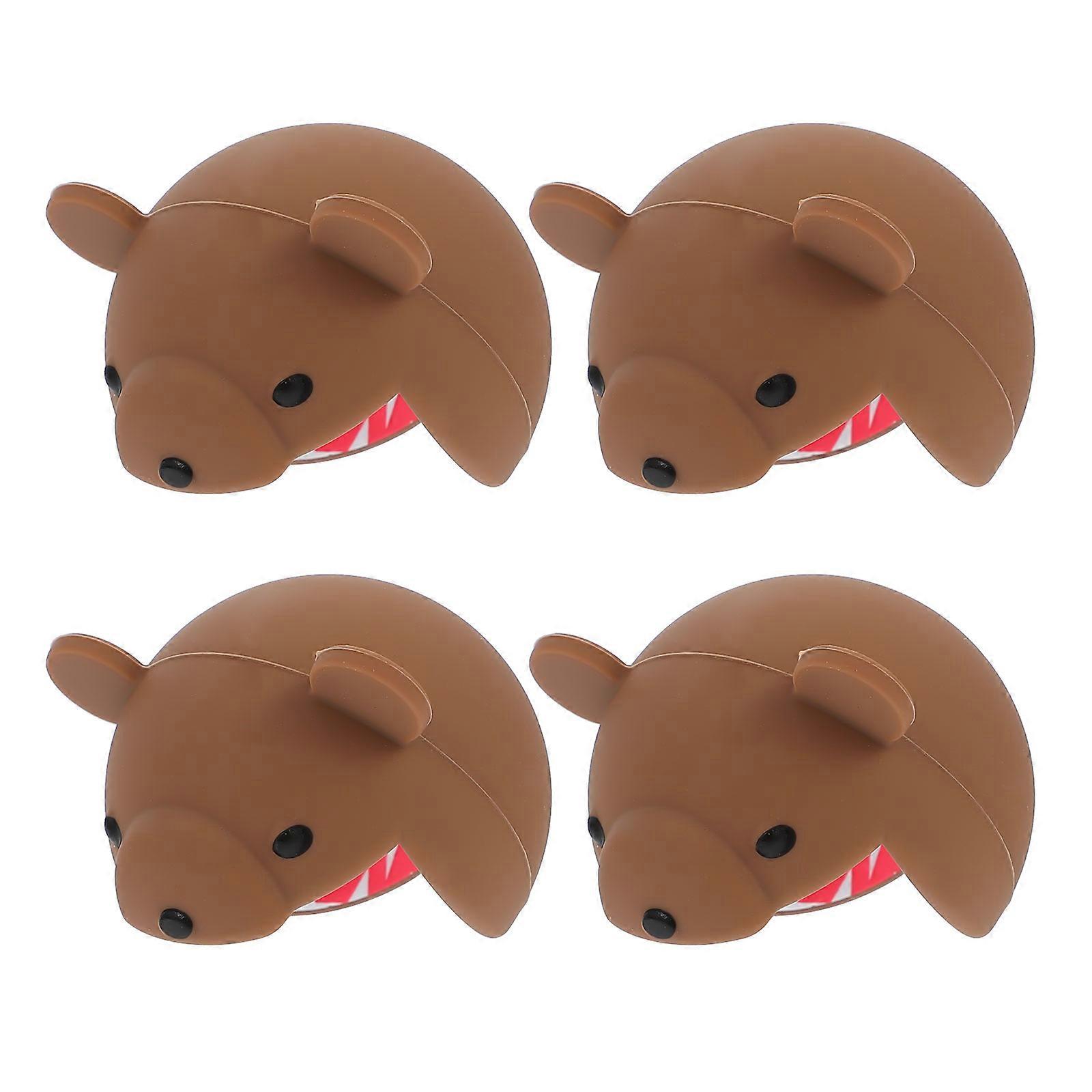 Silicone Furniture Corner Protectors Safety Covers for Sticky Cartoon Animal Desk Caps Childproof for Tables Beds Cabinets Multi Surface Use