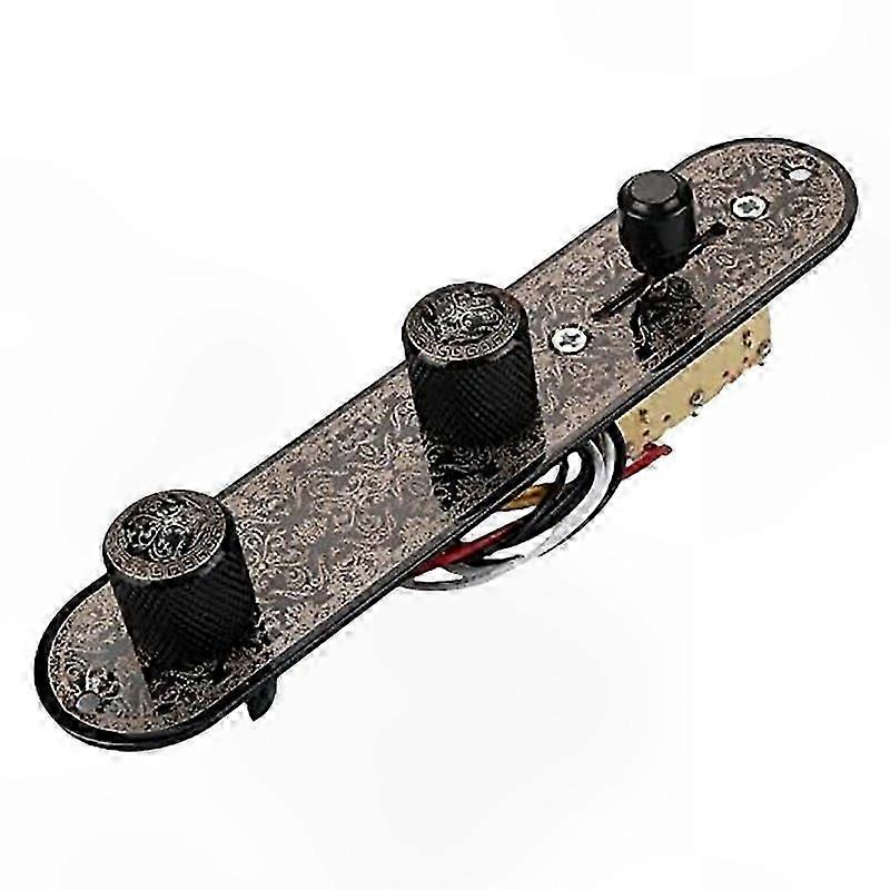 Black 3-Way Switch Guitar Control Plate for Electric Guitars