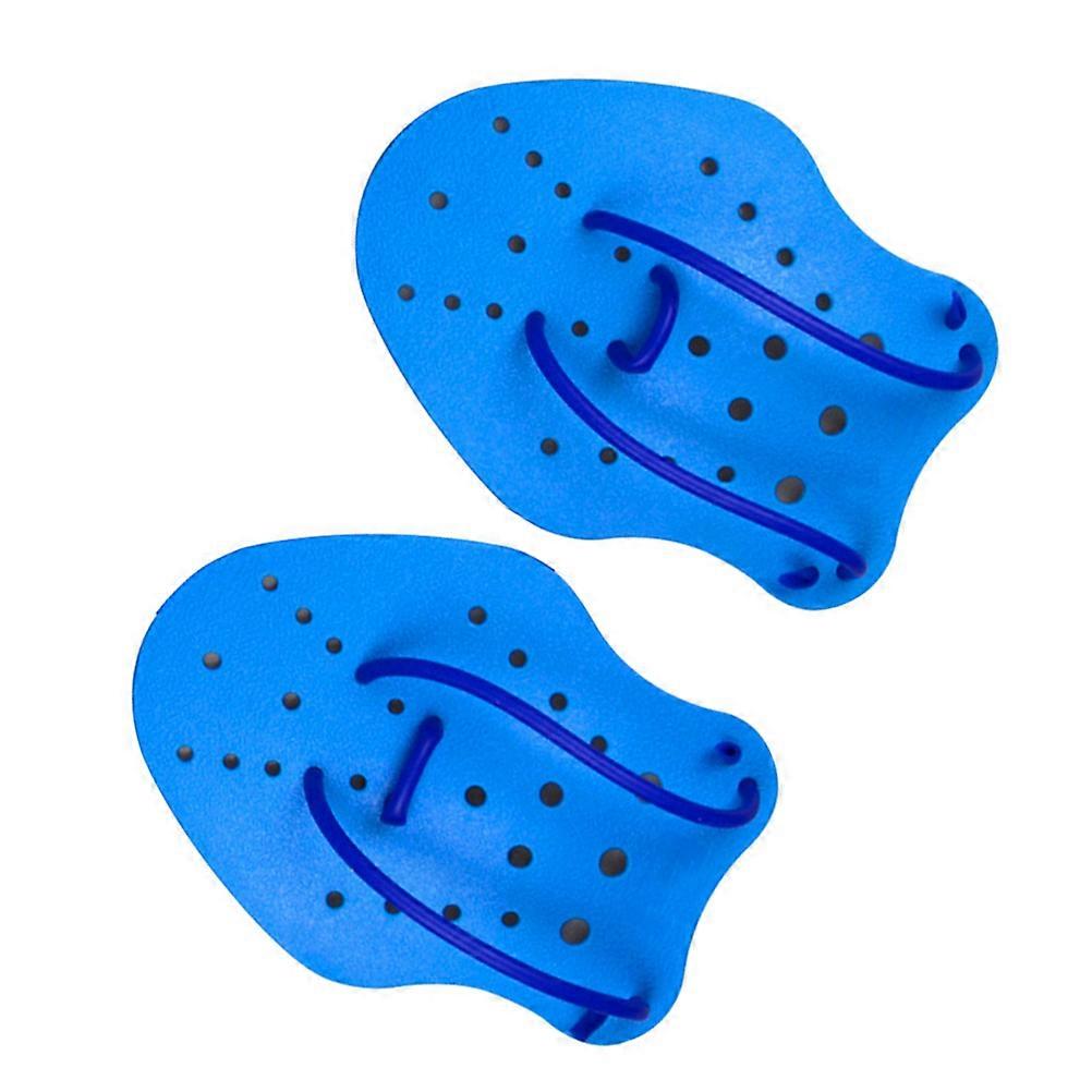 Water Swimming Hand Paddles Glove-Shaped Adjustable Strap Fit For Swimmers Size L 2Pcs