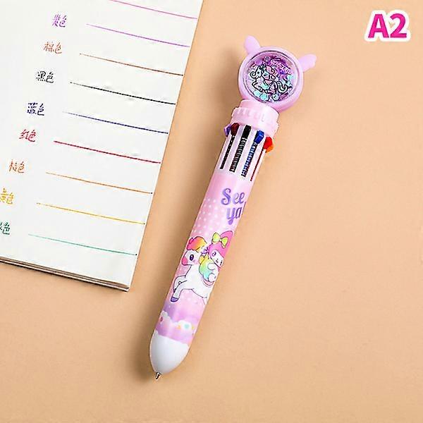 Újdonság Robot Unicorn Attack flitterekkel 10 színű vastag golyóstoll A2