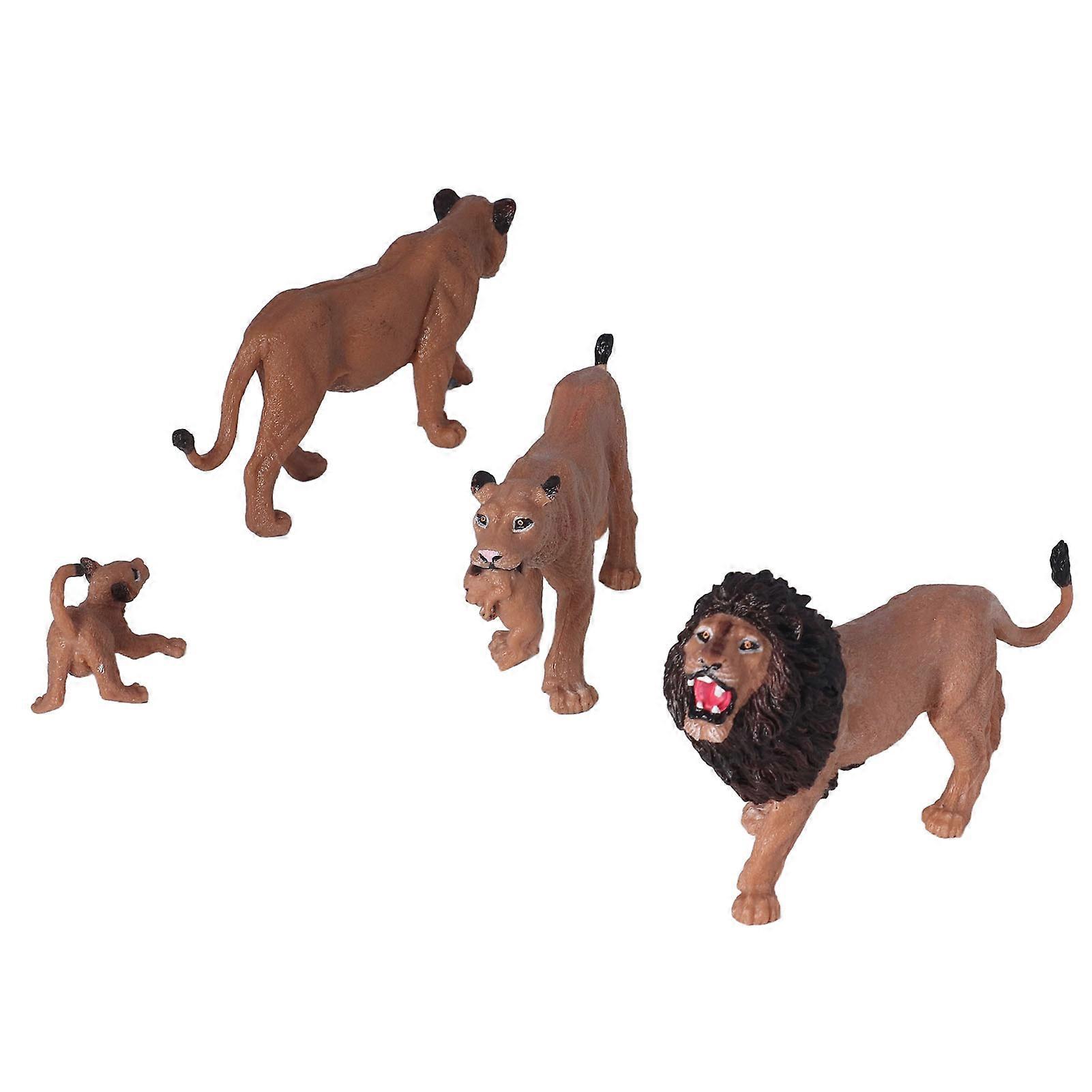 4pcs Animal Model Simulation Solid Educational Lifelike Improve Cognitive Skill Animal Model Decoration