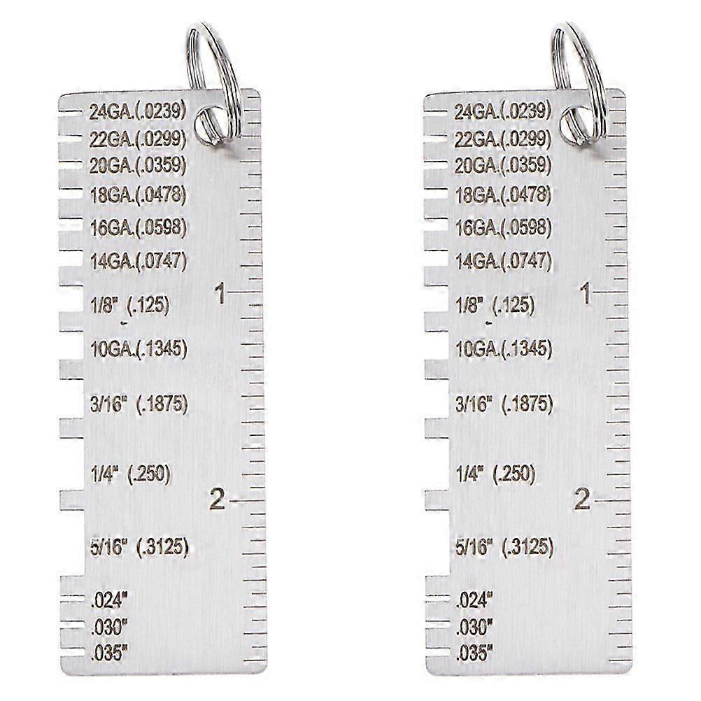 Sheet Metal Thickness Gauge Tool Weld Testing Tool For Measuring Tools Before Welding 2Pcs