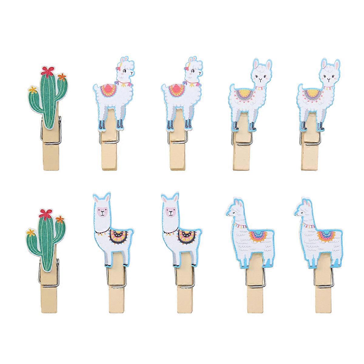 Alpaca Themed Craft Clips, Suitable for All Occasions, With Convenient Hanging Option