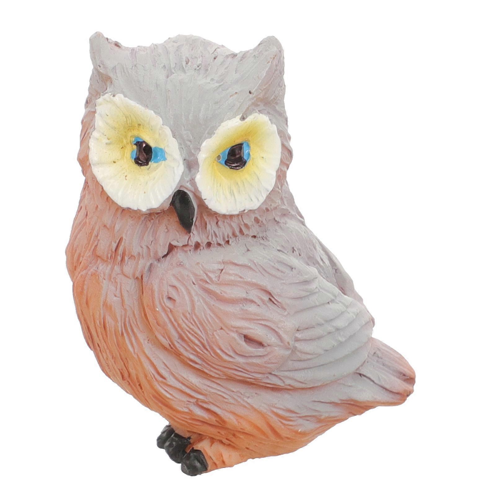 Owl Statues Decoration Realistic Design 4.20x3.00x2.50cm 1Pack