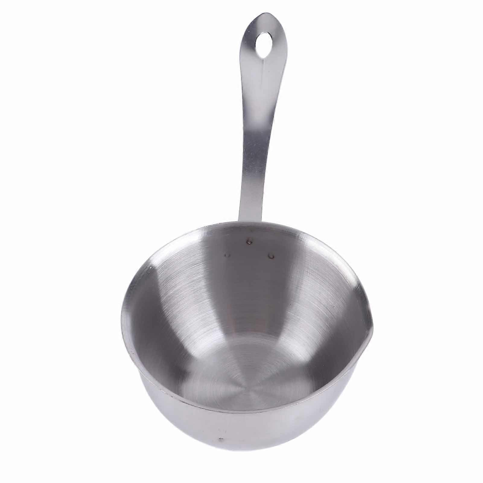 Butter Warmer Stainless Steel Pot with Flat Induction Base and Cool Handle for Heating Milk, Melting Butter, and Making Syrups
