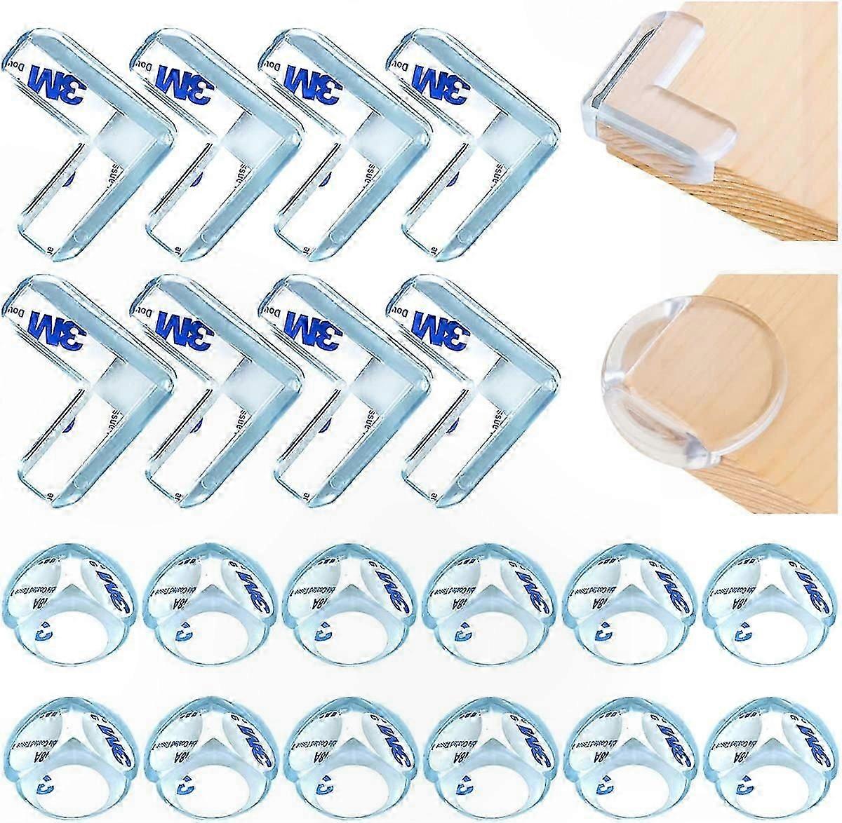 Transparent Table Corner Guards, 20 Pack Shockproof Protectors for Furniture Edges and Corners
