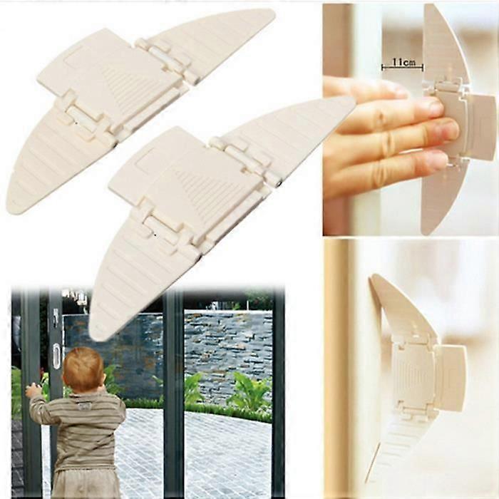 2x Sliding Window Lock Stopper Safety Lock Adhesive For Child Baby