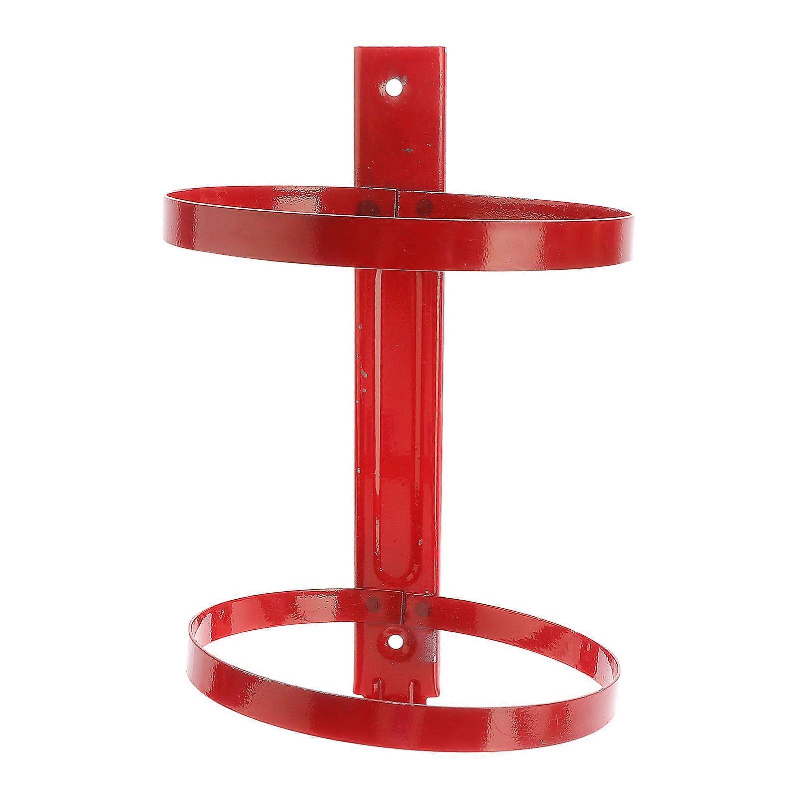 Fire Extinguisher Wall Hanger Iron Holder for Home in Red 1pc