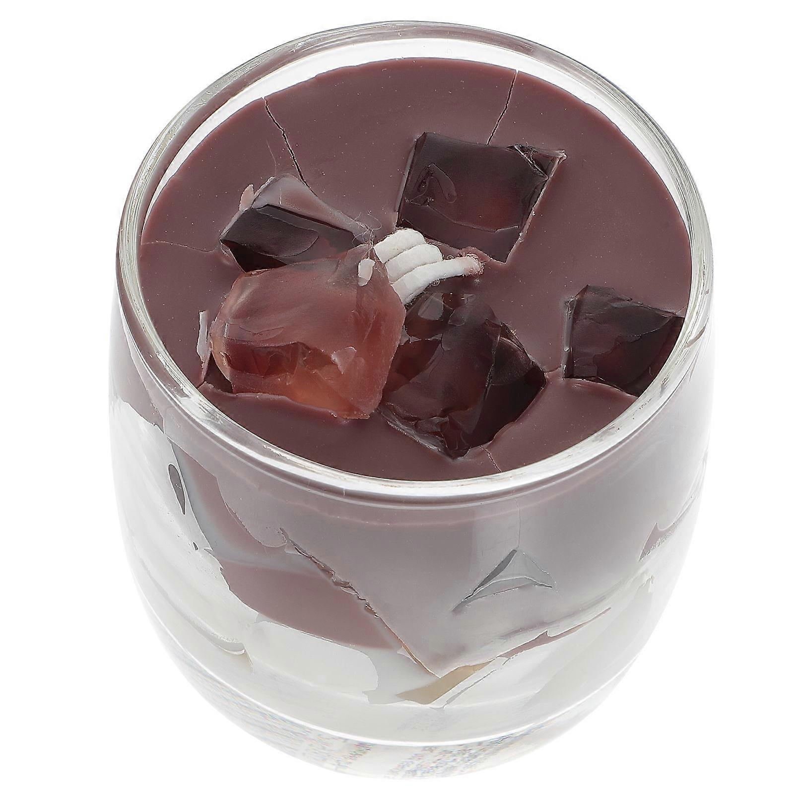 Aromatherapy Candle Coffee Wax Candle Cup Shaped Indoor Adornment Fragrance Diffusion Coffee Color 1Set