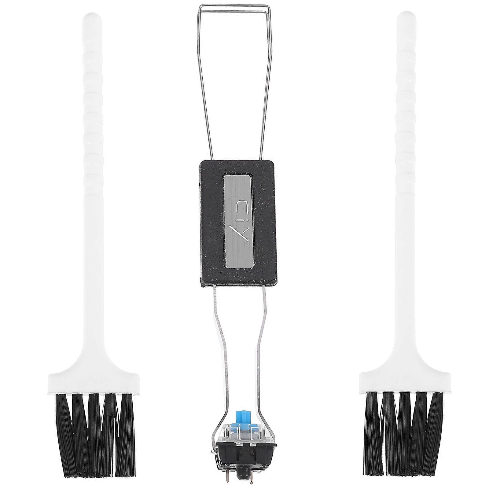 Mechanical Keyboard Brush Cleaning Set For Electronic Devices 3 Pcs Black Convenient For Static Electricity Removal