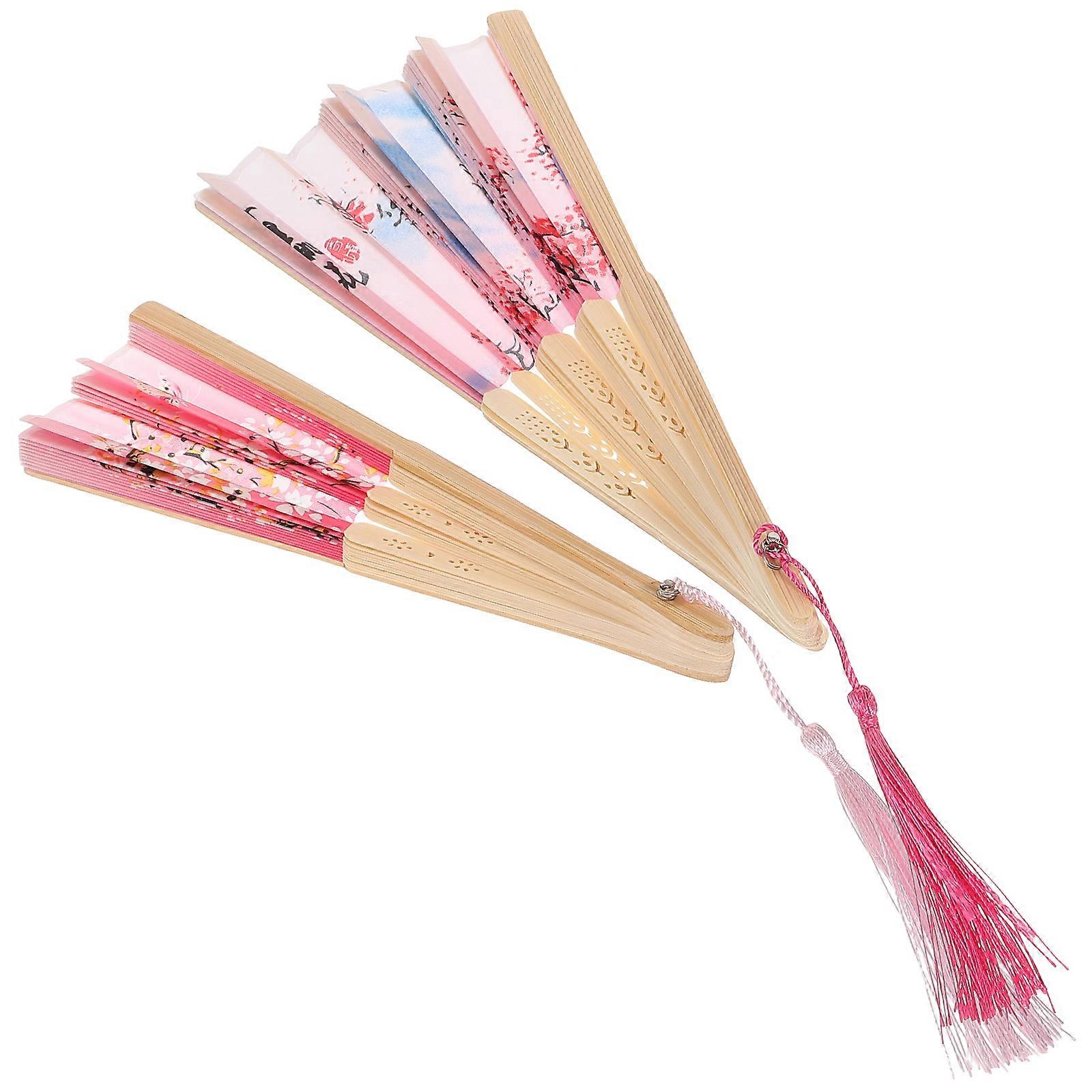 Elegant Chinese Folding Fan Set Traditional Hand Fan for Decor, Dancing & Photo Props Chinese Style Design Portable & Compact