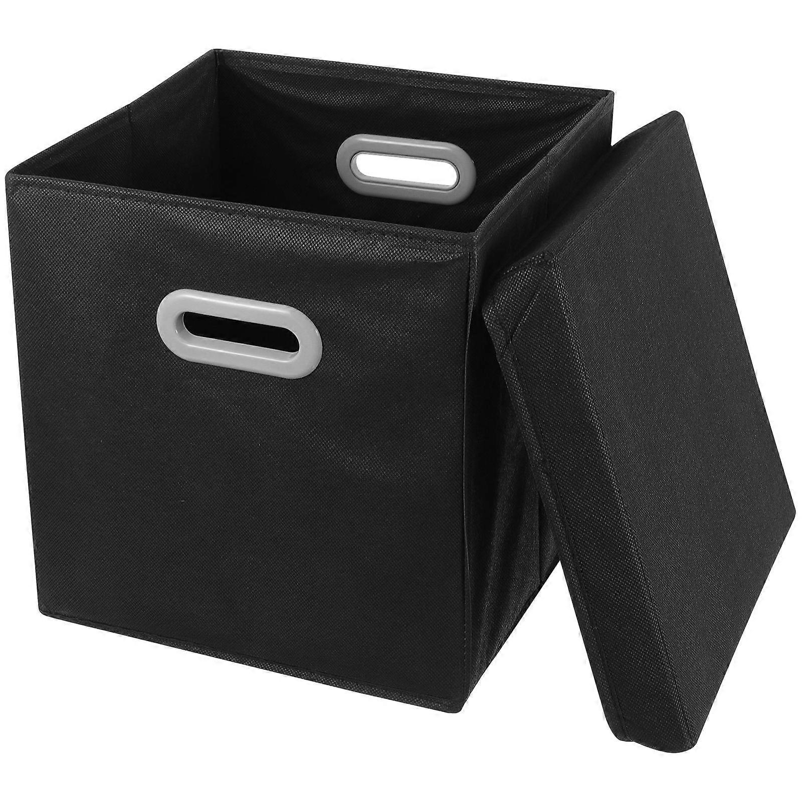 Fabric Clothes Storage Box with Lid – Lightweight Folding Organizer for Home Closet & Bedroom Use, Multifunctional Cube for Clothes & Sundries