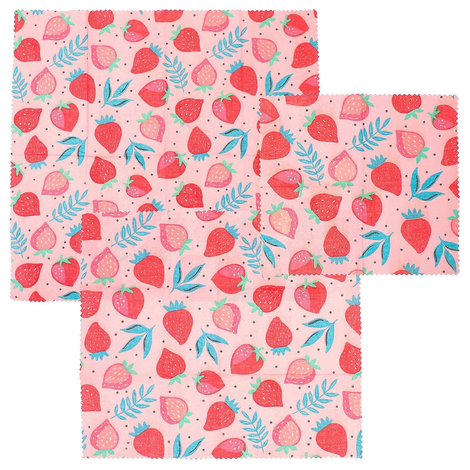 Oil Proof Beeswax Food Wrappers 3Pcs For Gift Giving Rectangular Design 36x33cm Options