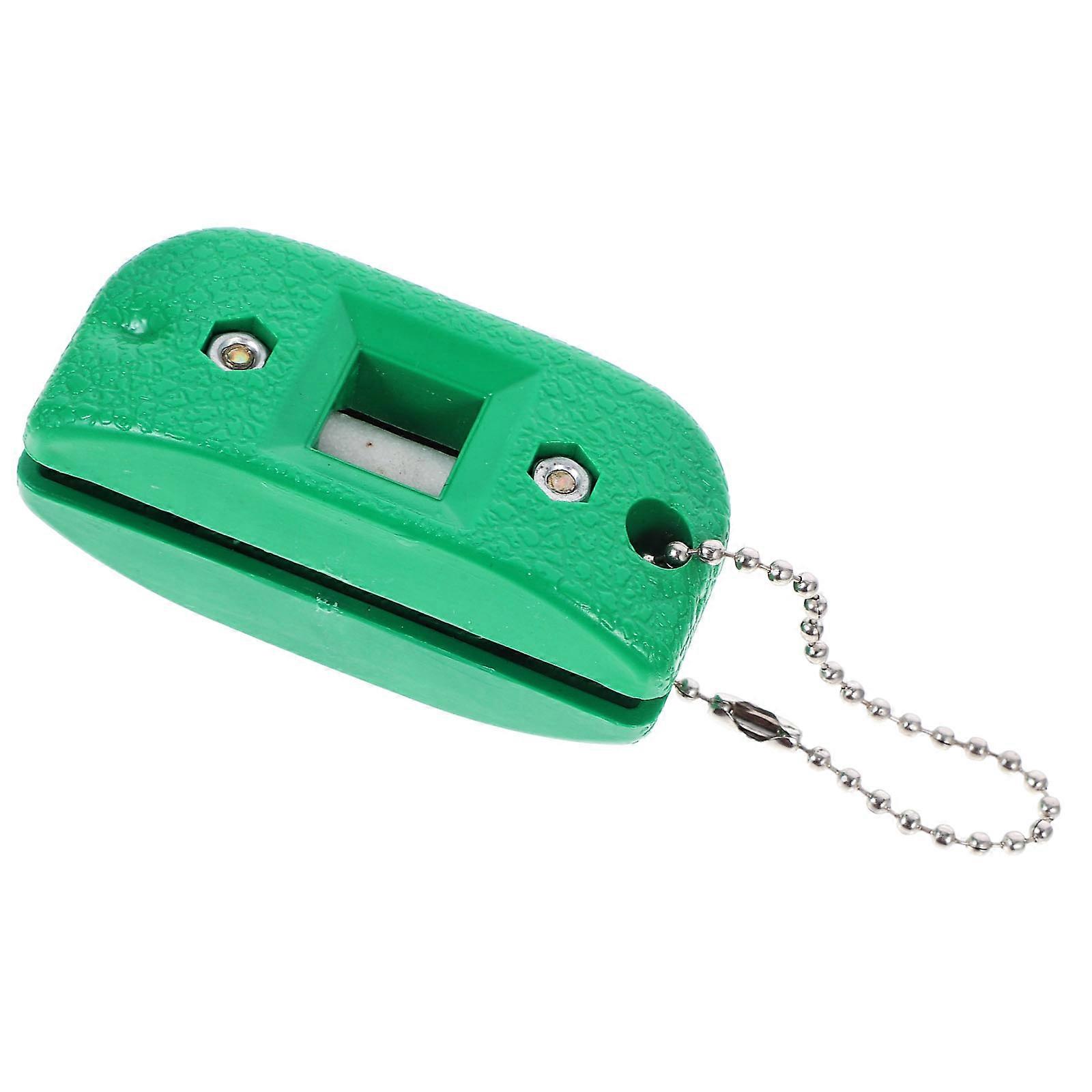 White Sandstone Hockey Skate Sharpener – Durable Ice Skate Sharpener with Chains for Maintenance, Includes Hanging Line and Portable Bag – Random
